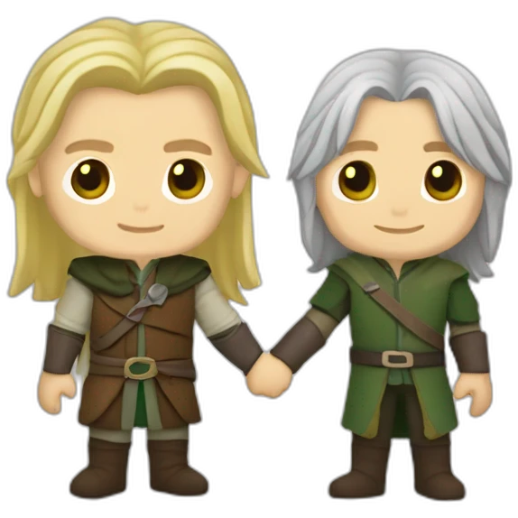 legolas and aragorn holding hands emoji