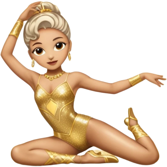 Light skin sexy dancer lying on stage emoji