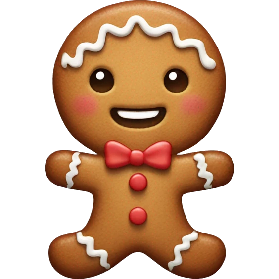Cute gingerbread man emoji