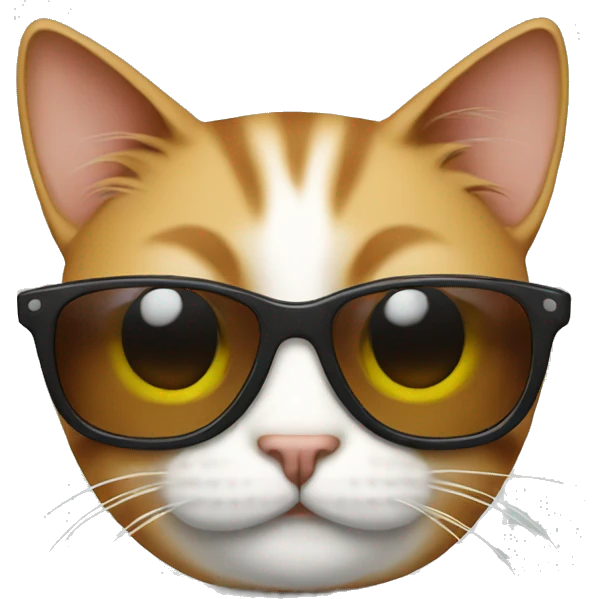 Cat with sunglasses emoji