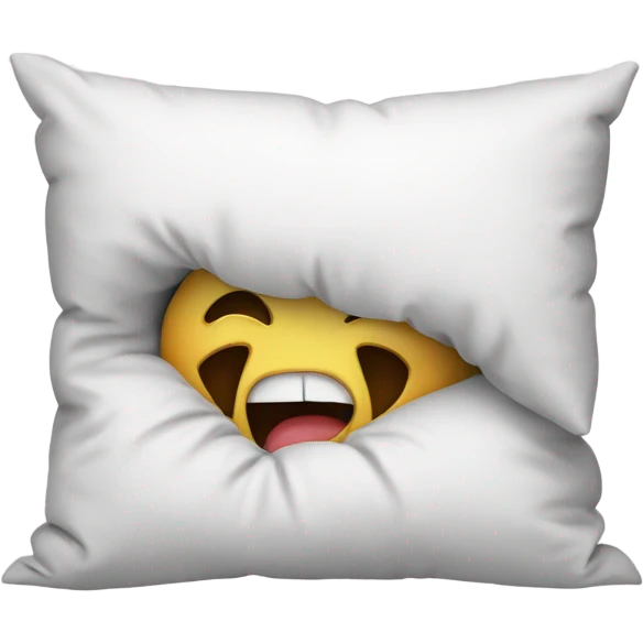 Person screaming into a pillow emoji