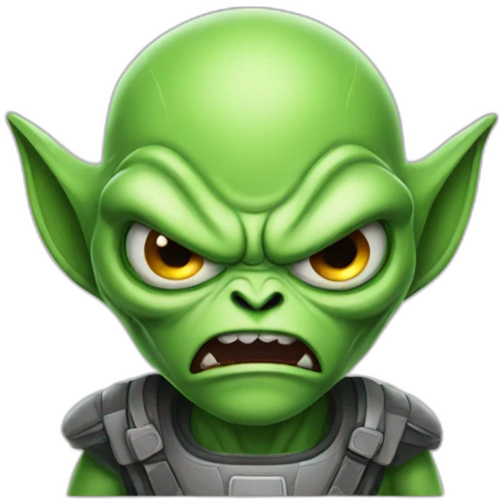 Angry alien emoji