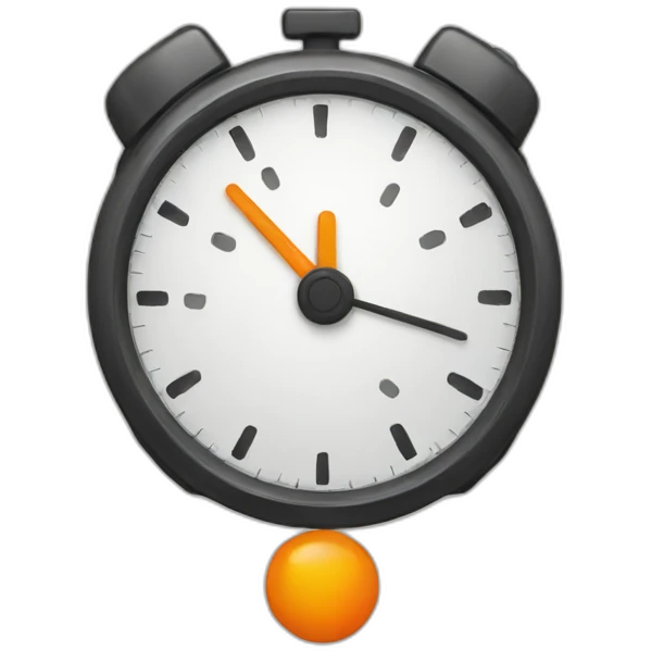 orange timer emoji