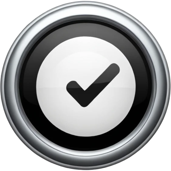 A verification badge  Al black and the √ white emoji