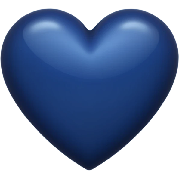 Small dark midnight  blue simple heart emoji