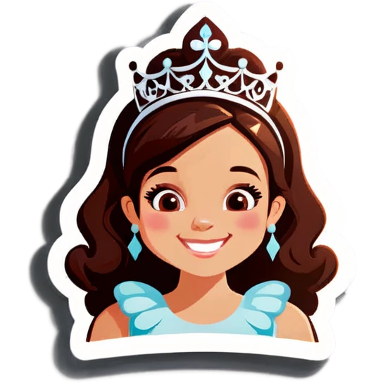 smiling girl with tiara in Paris emoji