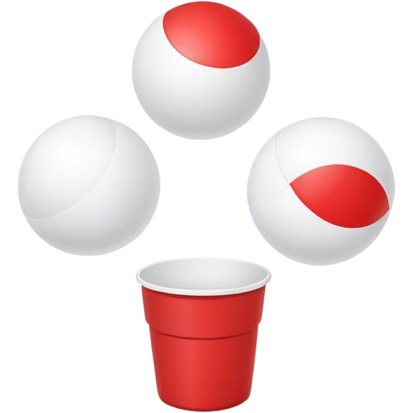 Ping pong ball in air red solo cups emoji