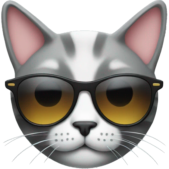 Cat with sunglasses emoji
