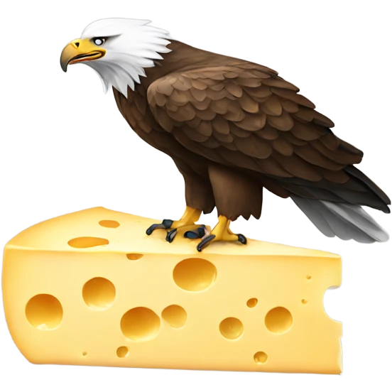 Cheese eating an eagle emoji