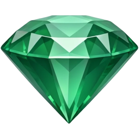GREEN emerald, diamond gem shape emoji