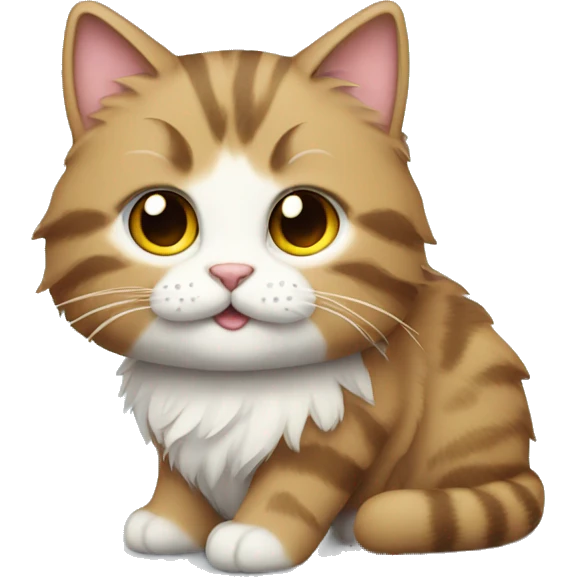 fluffy tabby cat emoji