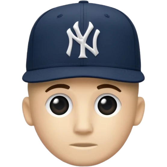 Brimless new york Yankee cap emoji