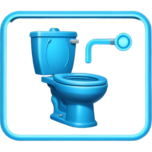 neon toilet sign emoji