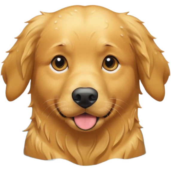 Full grown Golden retriever swimming emoji