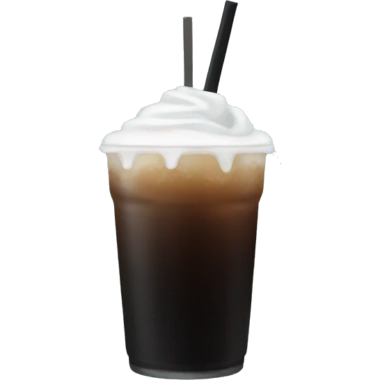 Iced americano black no face emoji