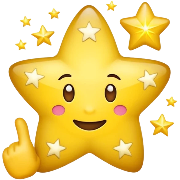 Emoji de coração da cor amarelo + laboratory + estrelas emoji