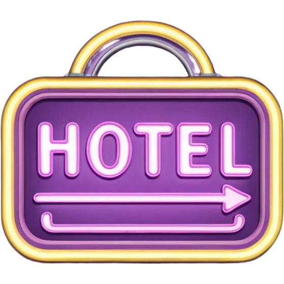 Mauve retro hotel sign emoji