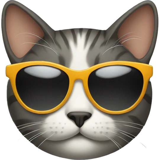 Cat with sunglasses emoji