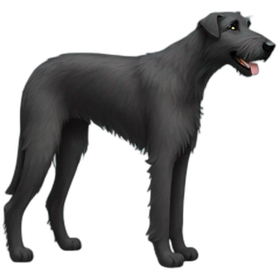 black irish wolfhound emoji