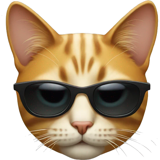 Cat with sunglasses emoji