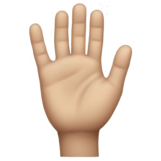 Hand doing number 7 emoji