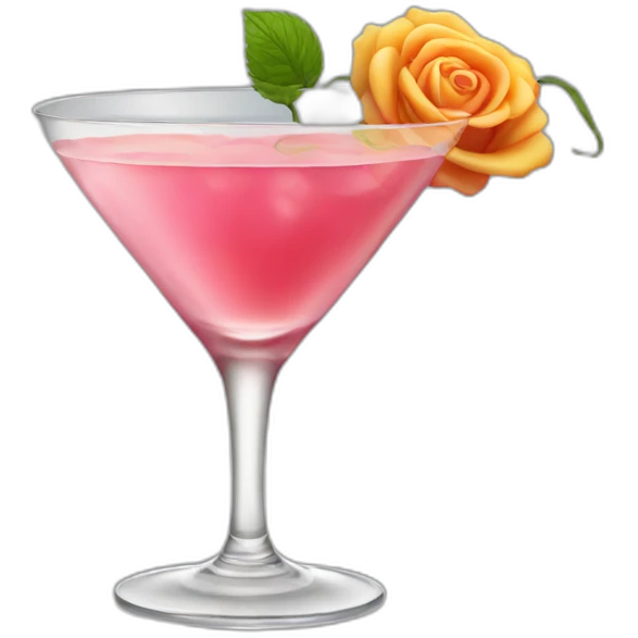 cocktail rose emoji