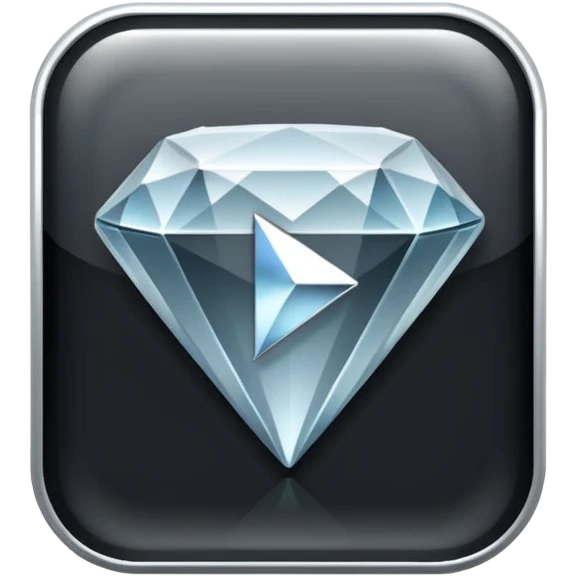 diamond encrusted video play button emoji