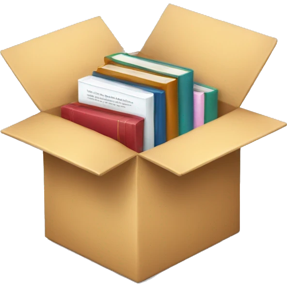 open box with books inside emoji