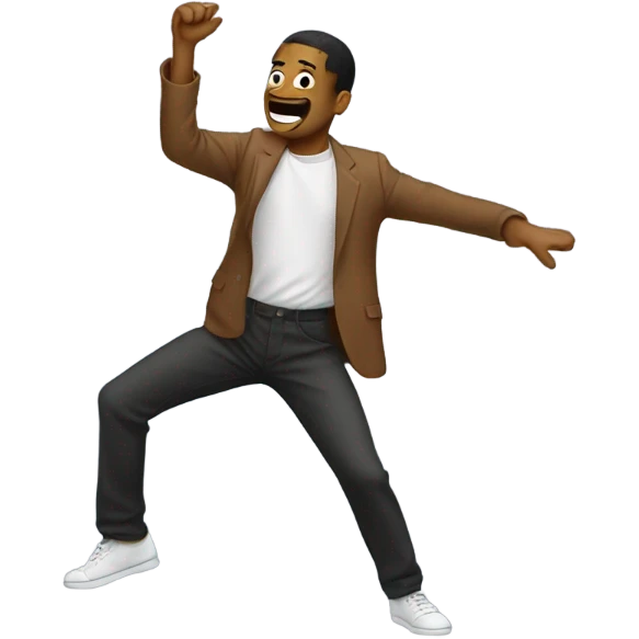 man dabbing emoji