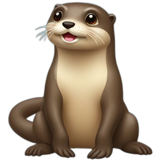 Loutre sur tortu emoji