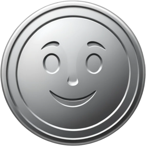 Silver coin plus emoji