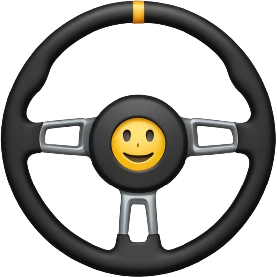 steering wheel no smile  emoji