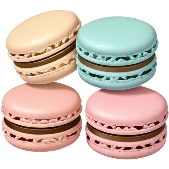 Three Macarons  emoji