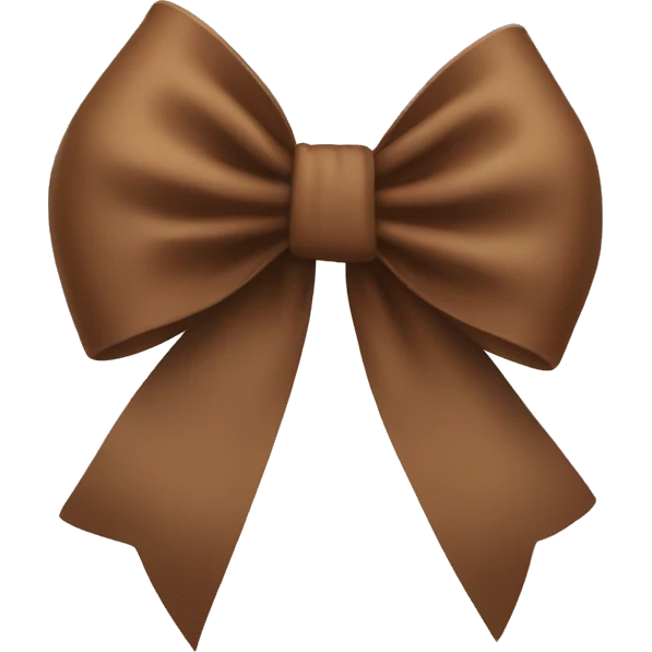 brown bow emoji