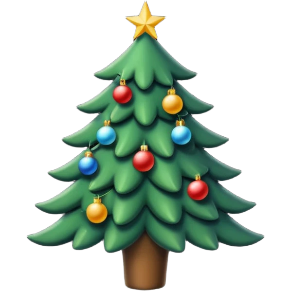 postcard christmas tree on it emoji