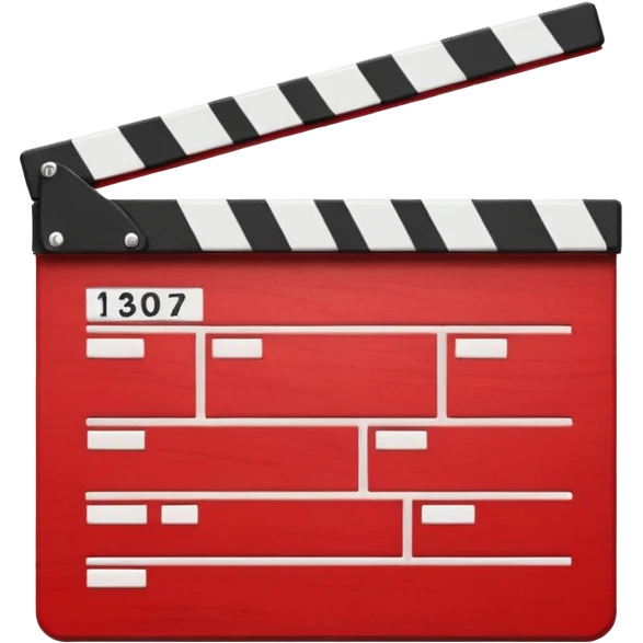  clapperboard red emoji