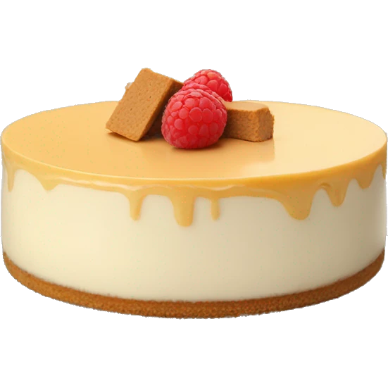 Cheesecake with biscoff biscuit on top emoji