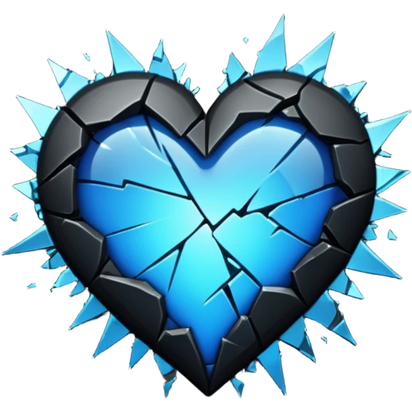 Black heart broken emoji