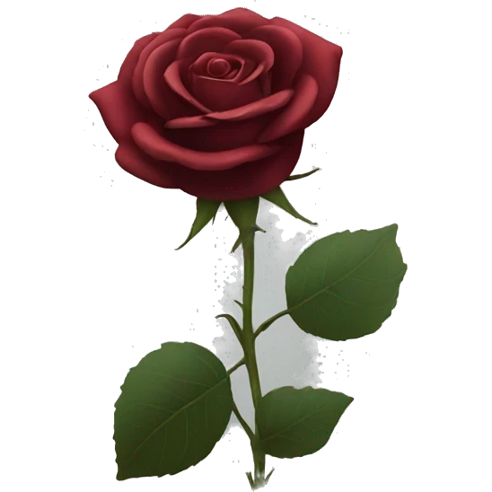 Dark red rose emoji
