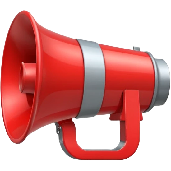 megaphone with a play button emoji