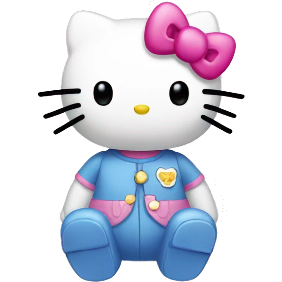 Hello kitty with 🤨 emoji