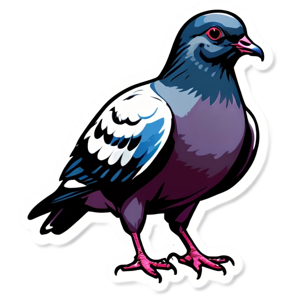 Evil pigeon emoji