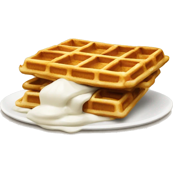 waffles with cream emoji
