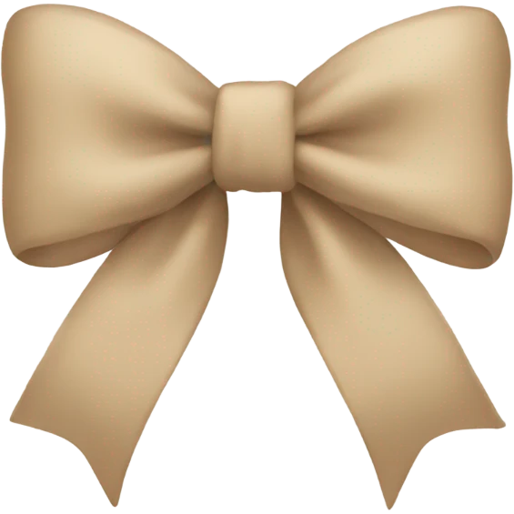 Beige bow emoji