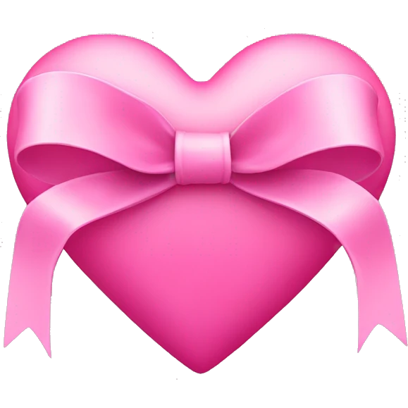 Pink heart with bow emoji