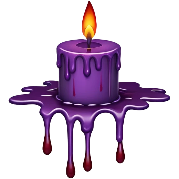 candle with blood drips dark purple emoji