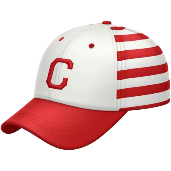 striped Baseball Cap emoji