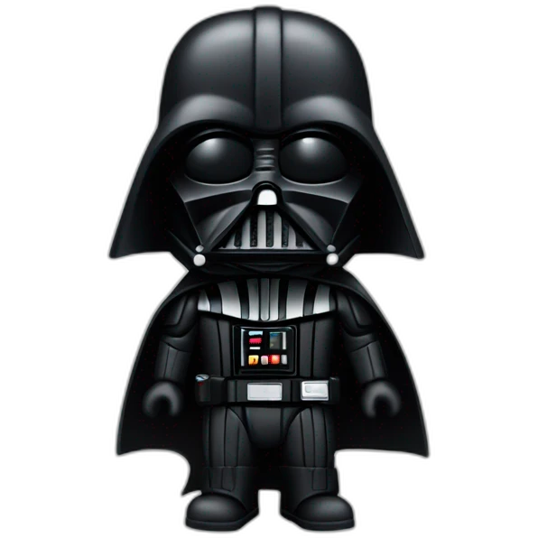 dark vador avec une sucette laser emoji