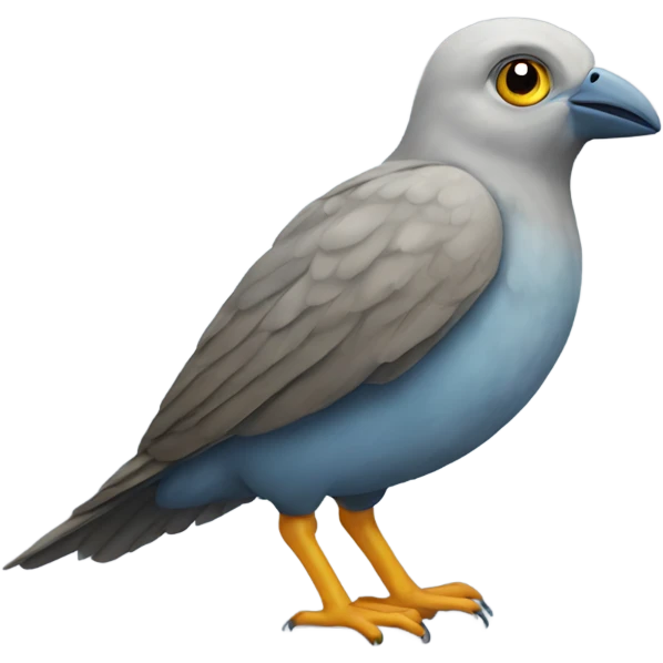Bird with human feet emoji