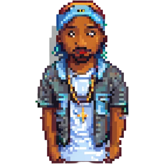 Репер 2Pac, no background emoji